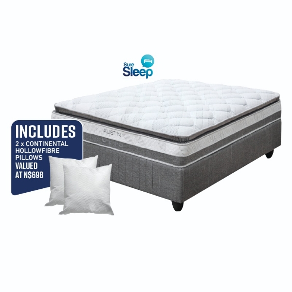 Picture of Sure Sleep Austin 152cm Pillow Top Firm B/Set + 2 Pillows