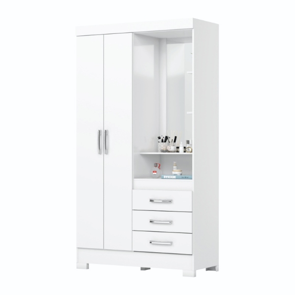 Picture of Layla 2 Door, 3 Drawer Robe with Mirror