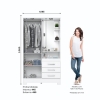 Picture of Layla 2 Door, 3 Drawer Robe with Mirror