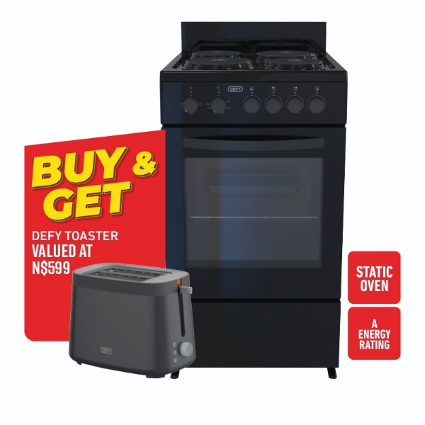 Picture of Defy Compact Freestanding 4 Plate Stove DSS554 +Defy Toaster