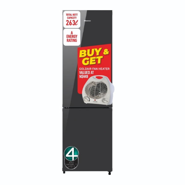 Picture of Hisense Fridge/Freezer 263Lt +W/D H370BMIB + Goldair Heater