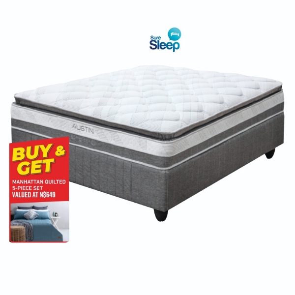Picture of Sure Sleep Austin 152CM Queen Firm Base Set + 5Pce Pebble