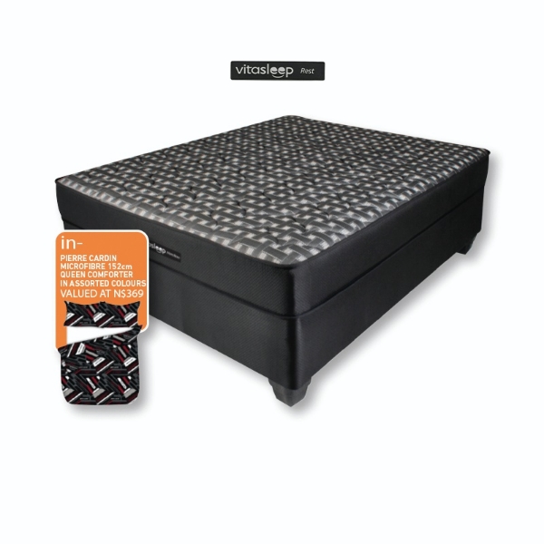 Picture of Vitasleep Hamilton 152cm Queen Foam Firm Base Set +Comfoter