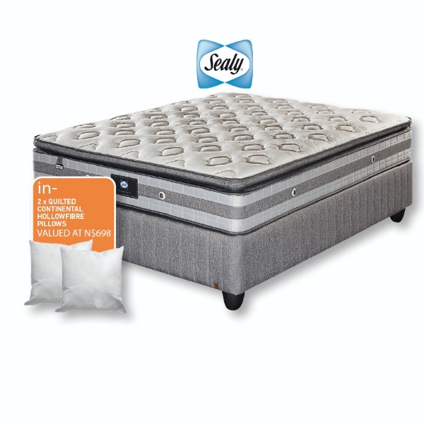 Picture of Sealy Mackenzie 152cm Queen Medium Base Set + 2 Pillows