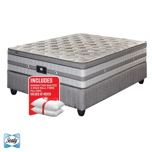 Picture of Sealy Colorado 152cm Queen Firm Base Set + 2 Pillows