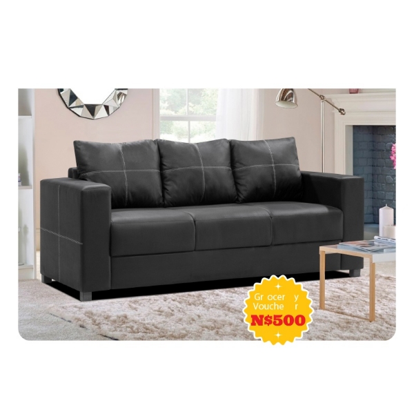 Picture of Phillip 3 Seater Couch   Black
