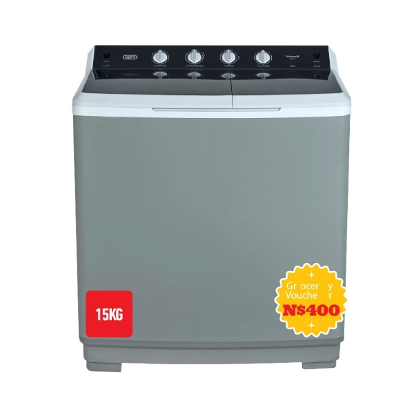 Picture of Defy Washing Machine Twin Tub 15Kg Metalic