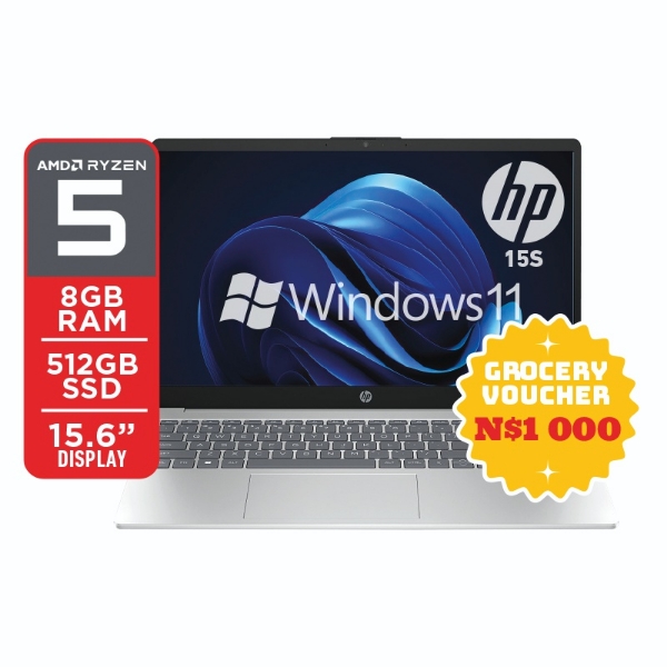 Picture of HP 15s Ryzen 5 15.6" Laptop 8GB 512GB SSD W11H