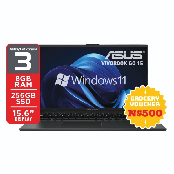 Picture of ASUS Vivobook Go 15 AMD Ryzen 3 15.6" 8GB 256GB