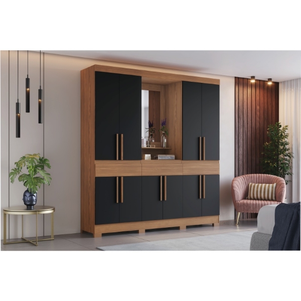 Picture of Hannah 10 Door, 3 Drawer Robe with Mirror