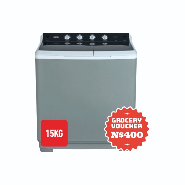 Picture of Defy Washing Machine Twin Tub 15Kg Metalic + 400 VOUCHER