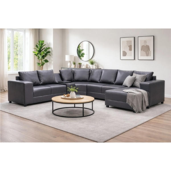 Picture of Montclair 5Pce Corner Lounge Suite - Dark Brown